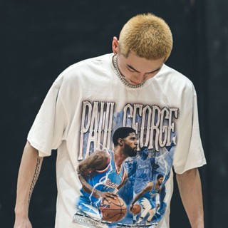 เสื้อยืดคอกลม แขนสั้น พิมพ์ลาย Dps Paul George ทรงหลวม สไตล์ฮิปฮอป แฟชั่นเรโทร สําหรับผู้ชาย