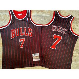 เสื้อกีฬาบาสเก็ตบอล ปักลาย NBA Mitchell &amp; Ness Chicago Bulls Tony Kukoc Jersey AU อเนกประสงค์ 376849