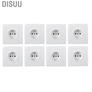 Disuu Wall Mounted Socket  Plastic 8pcs Wear Resistant Electrical Outlet for Hotel