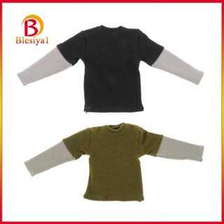 [Blesiya1] เสื้อยืดแขนยาว สเกล 1/12 แฮนด์เมด สําหรับตุ๊กตา 6 นิ้ว