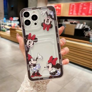 For OPPO Realme 5 5i C11 C12 C15 C20 C21 8 8i 9 9i 9Pro 9Pro+ C31 C30 C30S V20 C33 10 10Pro 10Pro+ 11 11Pro C55 C53 10T Phone Case Mickey Minnie Card Bag TPU Soft Cover