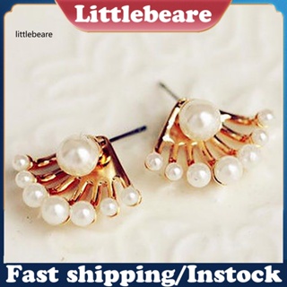 &lt;littlebeare&gt; ต่างหูสตั๊ด โลหะผสม สวยงาม ใส่สบาย แฟชั่นสําหรับผู้หญิง ของขวัญ 1 คู่