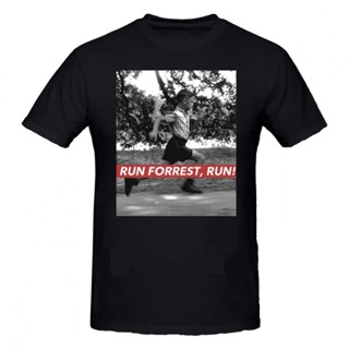 Forrest Gump T Shirt Run Forrest, Run T-Shirt Beach Awesome Tee Shirt Short-Sleeve Big Man Graphic Cotton Tshirt Large s