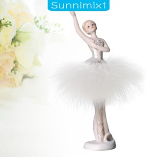 [Sunnimix1] รูปปั้นเด็กผู้หญิงเต้นรํา เรซิน สําหรับตกแต่งโต๊ะ ห้องวาดภาพ โรงแรม เคาน์เตอร์ งานฝีมือ