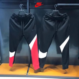 Nike ของแท้ 100% SWOOSH กางเกงวอร์ม ปักลายโลโก้ แฟชั่น สําหรับผู้ชาย