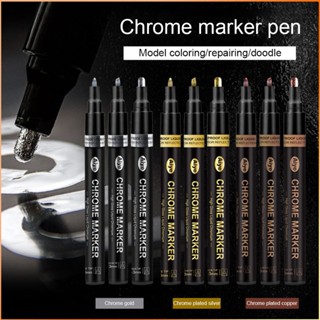 3 pcs Gold Silver สี Art โลหะกระจก Marker Diy อัลบั้ม Scrapbooking Marking Pen สเตชันเนอรี -FE