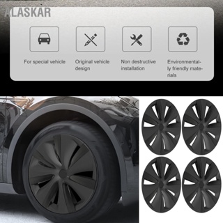 ALASKAR 19 นิ้ว Hubcaps ชุดเปลี่ยนฝาครอบล้อ 4 ชิ้นสำหรับ Tesla รุ่น Y 2020 ถึง 2023