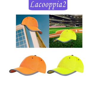 [Lacooppia2] หมวกเบสบอลลําลอง สีนีออนสะท้อนแสง เพื่อความปลอดภัย สําหรับผู้ชาย และผู้หญิง เหมาะกับการวิ่ง ฮาโลวีน