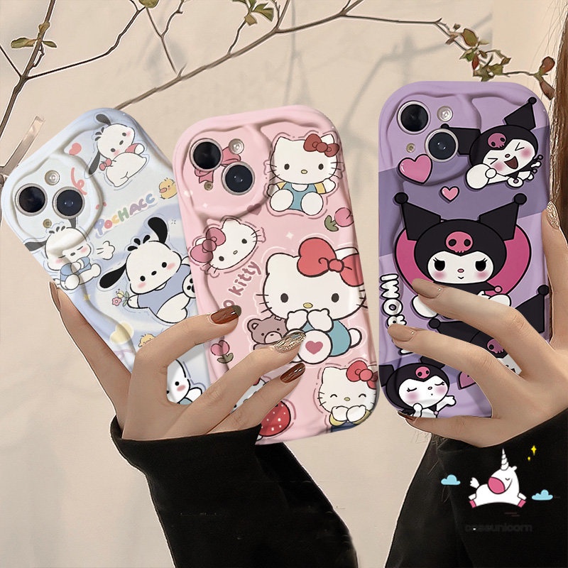 เคสโทรศัพท์มือถือ ขอบโค้ง ลายการ์ตูนคิตตี้น่ารัก สําหรับ Tecno Spark 10 Go 2024 2023 Infinix Hot 30i 9 8 10Lite Smart 8 7 6 5 Hot 10 12 30 11 8 20 9 Play Note 12 G96 เคส