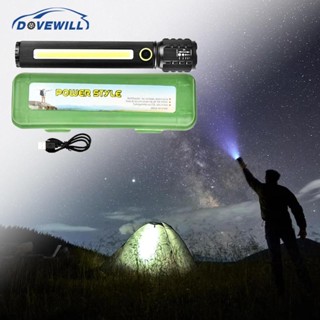 [Dovewill] ไฟฉาย LED ขนาดเล็ก สว่างมาก ชาร์จ USB สําหรับรถยนต์ โรงรถ ฉุกเฉิน สวน