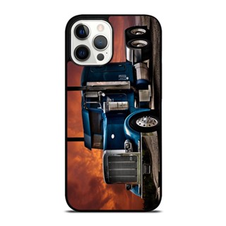 Peterbilt เคสโทรศัพท์มือถือ กันกระแทก ลายรถบรรทุก สีฟ้า สําหรับ IPhone 14 Plus 13 Pro Max 12 Mini X