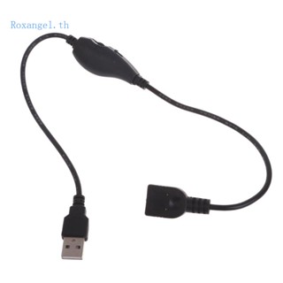 Rox สายเคเบิล USB พร้อมสวิตช์ USB ตัวผู้ เป็นตัวเมีย 1 แพ็ค