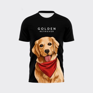 เสื้อวิ่งพิมพ์ลายน้องหมา GOLDEN RETRIEVER