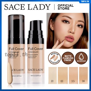 Sace Lady Natural Foundation Concealer Cover Spots Dark Circles Soft Matte Long Wear 4 Color Natural Waterproof Oil Control Liquid Concealer Female Makeup 6ml (top11.th.)