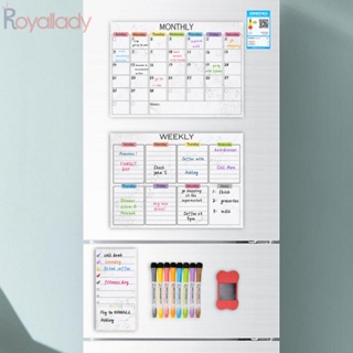 #ROYALLADY#Magnetic กระดานไวท์บอร์ด ลบได้ ขนาด 12x17 นิ้ว แบบเรียบง่าย สําหรับวางแผนรายสัปดาห์