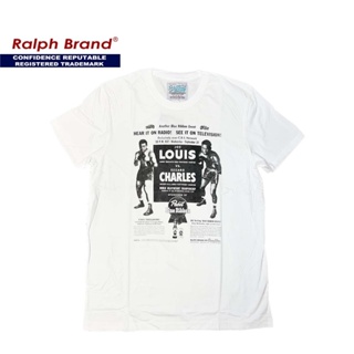 เสื้อยืดแขนสั้นคอกลมRalph Brand Classic เสื้อยืดผู้ชาย ผ้าCotton100% ฟอก Joe LouisCotton 100%  [S-5XL]