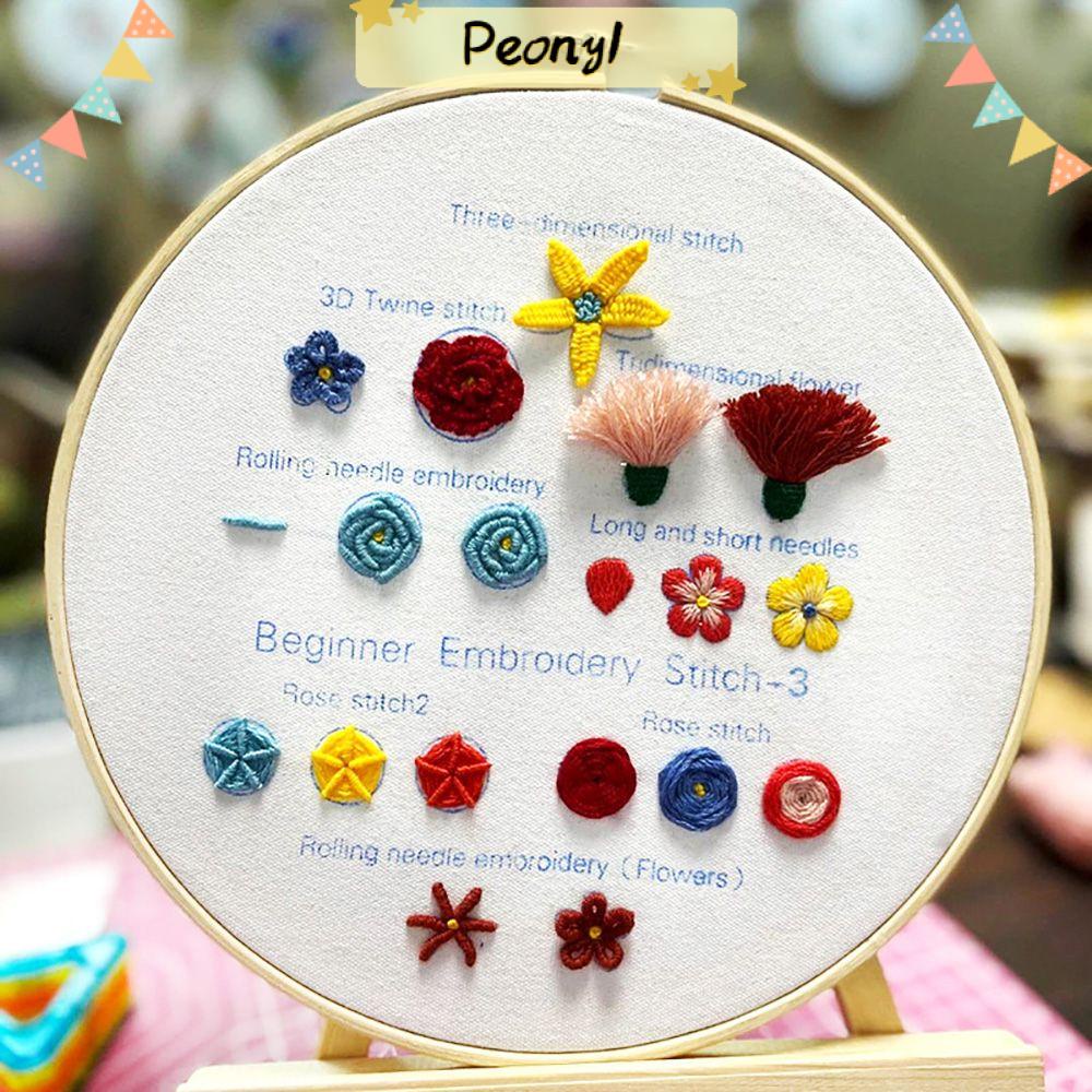 Pdony ชุดอุปกรณ์เย็บปักถักร้อย สติตช์ สะดึงปักผ้า สําหรับฝึกตกแต่งบ้าน