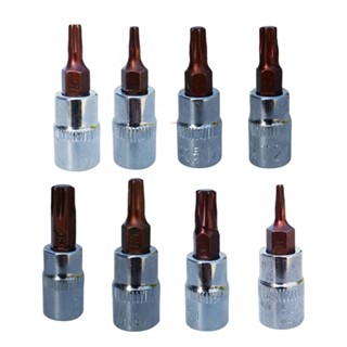 Torx ซ็อกเก็ตหกเหลี่ยม 1/4 นิ้ว T10 T15 T20 T25 T27 T30 T40