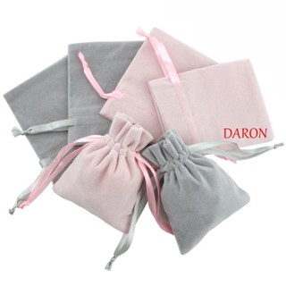 Daron ถุงกํามะหยี่ สีชมพู สําหรับใส่เครื่องประดับ สร้อยคอ ต่างหู ปาร์ตี้ งานแต่งงาน