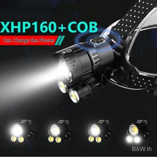 ใหม่ล่าสุด XHP160 ไฟฉายคาดศีรษะ Led 16 แกน XHP COB พลังงานสูง ซูมได้ 18650 YLMN 2021