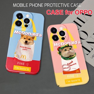 เคสโทรศัพท์มือถือแบบแข็ง ลายการ์ตูนสุนัข McDonalds น่ารัก สําหรับ OPPO Find X5 Pro Find X5 X3 Pro F9 F11 A91 A9 A5 A78 A77 A53 A33 A31 A17 A15 A15S