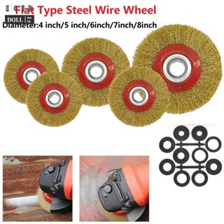 ⭐24H SHIPING ⭐Brush Wheel 15-20mm Thick 1PC 20/30mm Hole Dia Gold+ Red Durable For Cleaning