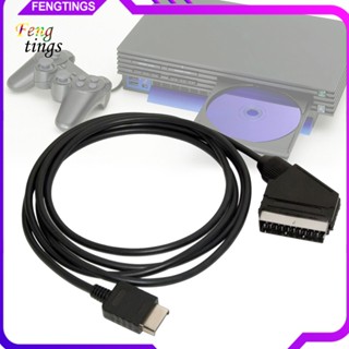 [Ft] สายเคเบิลเชื่อมต่อ AV RGB Scart TV แบบเปลี่ยน สําหรับ Sony Playstation PS2 3 18 เมตร