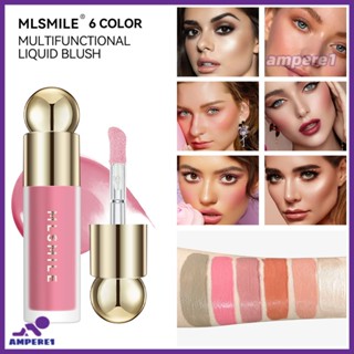 Mlsmile Liquid Blush Lasting Color Waterproof High Glow Eyeshadow Fit Natural Moisturizing Facial Makeup Rouge Blush -AME1