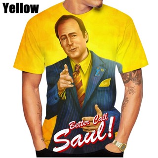 ใหม่ เสื้อยืดลําลอง แขนสั้น คอกลม พิมพ์ลาย Better Call Saul 3D โอเวอร์ไซซ์ พลัสไซซ์ Xs~5xl แฟชั่นฤดูร้อน สําหรับผู้ชาย และผู้หญิง ไซซ์ Xs~5xl