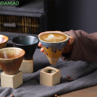 Damao แก้วกาแฟเซรามิก รูปเครื่องปั้นดินเผา หรูหรา