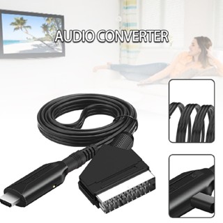 SCART to HDMI Converter Cable 1080P/720P with USB Cables SCART Input for TV