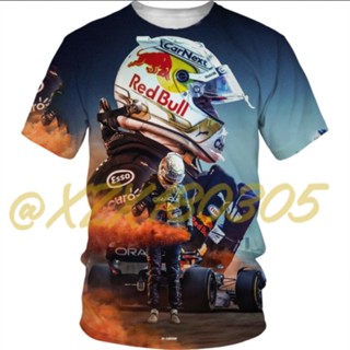 (ทั้งหมดในสต็อก Xzx180305) เสื้อยืด พิมพ์ลาย red bull f1 Racing 3D 36