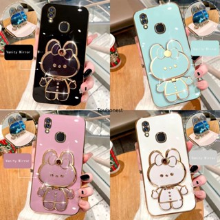 เคส Huawei Nova 3 เคส Huawei Nova 3i เคส Huawei Nova 4 Casing Huawei Nova 4E Case Huawei P20 Lite Case Huawei P30 Lite Case Huawei Mate 20 Pro Case Huawei Mate 20X Case Cute Bunny Bracket Cartoon Stand Vanity Mirror Rabbit Holder Phone Case KT