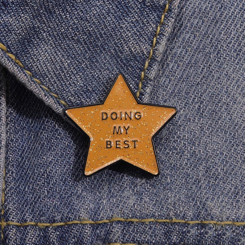 Doing My Best Star เข็มกลัด รูปดาว เครื่องประดับ ของขวัญ สําหรับเพื่อน ขายส่ง