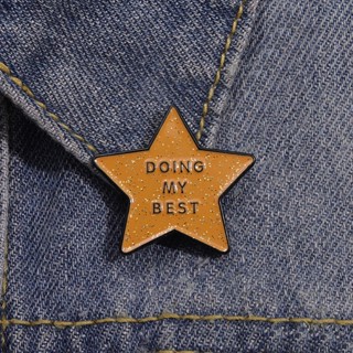 Doing My Best Star เข็มกลัด รูปดาว เครื่องประดับ ของขวัญ สําหรับเพื่อน ขายส่ง