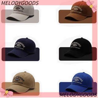 Melodg หมวกสแน็ปแบ็ก ผ้าฝ้าย ปักลายตัวอักษร ปรับได้ สไตล์เกาหลี สําหรับผู้ชาย และผู้หญิง
