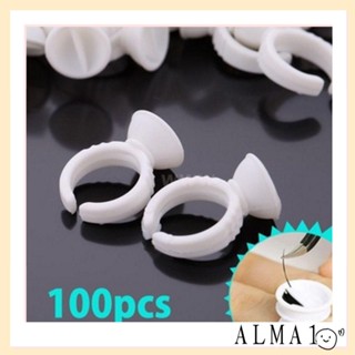 ALMA แหวนพาเลท สําหรับวางกาวติดขนตาปลอม 100 ชิ้น