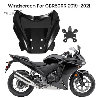 กระจกหน้ารถจักรยานยนต์ สีดํา สําหรับ Honda CB650R 2019-2021