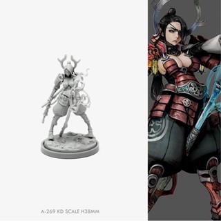 โมเดลทหารเรซิ่น Death Country Kingdom Death ขนาด 38 มม. สีขาว