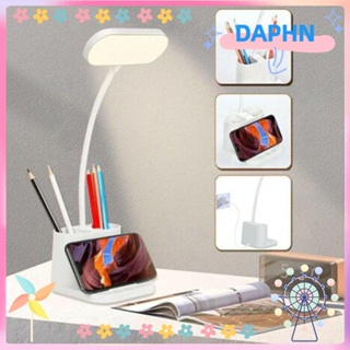 DAPHS โคมไฟตั้งโต๊ะ LED หรี่แสงได้ อ่านหนังสือ USB สําหรับนักเรียน