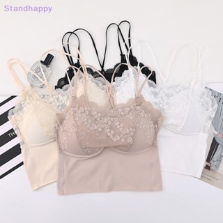Standhappy บราเล็ตต์ลูกไม้เซ็กซี่ ผู้หญิง ใบไม้ ตาข่าย เสื้อชั้นใน สําหรับ Femme เบาะดันขึ้น ชุดชั้นใน เสื้อครอป บราเซียร์ ใหม่