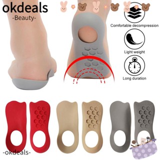 OKDEALS แผ่นพื้นรองเท้า สําหรับดูแลกระดูกสันหลังส่วนโค้ง