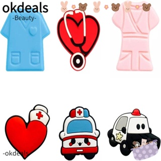 OKDEALS ลูกปัดซิลิโคน รูปหัวใจ สําหรับทําเครื่องประดับ 9 ชิ้น