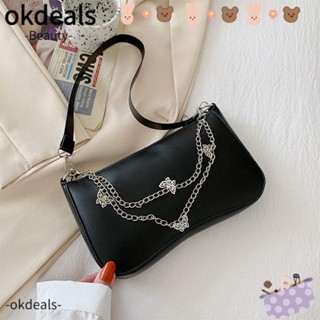 OKDEALS ใหม่ กระเป๋าสะพายไหล่ สะพายข้าง มีหลายช่อง สไตล์เรโทร สําหรับผู้หญิง