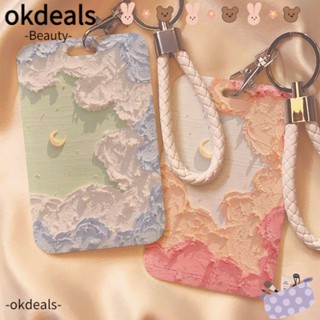 Okdeals กระเป๋าใส่นามบัตร บัตรเครดิต พลาสติก น่ารัก อุปกรณ์นักเรียน