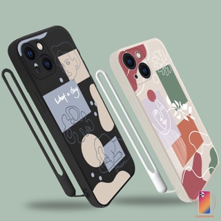 เคสโทรศัพท์มือถือนิ่ม ลายเส้นศิลปะนามธรรม พร้อมสายคล้อง สําหรับInfinix Smart 5 4 4C 5 Pro 3 Plus Hot 10 11 Play 10 10t 10s NFC 10i S4 9 Pro 10 Lite 11 Plus Hot 9 Play 11 11S NFC Note 8 10 Tecno Spark 5 PRO A15 A16 A5S Y12 Y20 Y15S Y21S