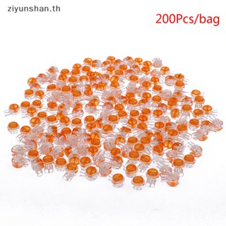 Ziyunshan ตัวเชื่อมต่อสายไฟ K1 2 พอร์ต พลาสติกใส สีส้ม 200 ชิ้น