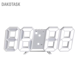 Dakotask นาฬิกาปลุก 3D Led แบบติดผนัง สไตล์มินิมอล สําหรับบ้าน สํานักงาน ห้องนั่งเล่น