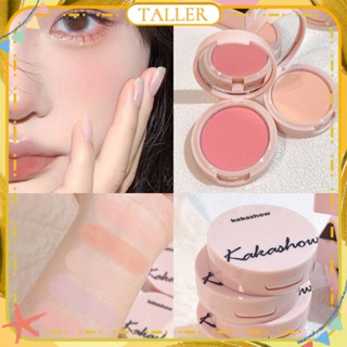 ✧Ready Stcok Kakashow Soft Natural Blush Powder Pink Purple Orange Rouge Smooth High Color Rendering Waterproof Long Lasting Pigment Face Makeup 6 Designs TALLER