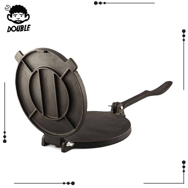 [ Cast Iron Tortilla Press Tortilla Maker สําหรับเครป แพนเค้ก ครอบครัว ปิกนิก - รูปที่ 5